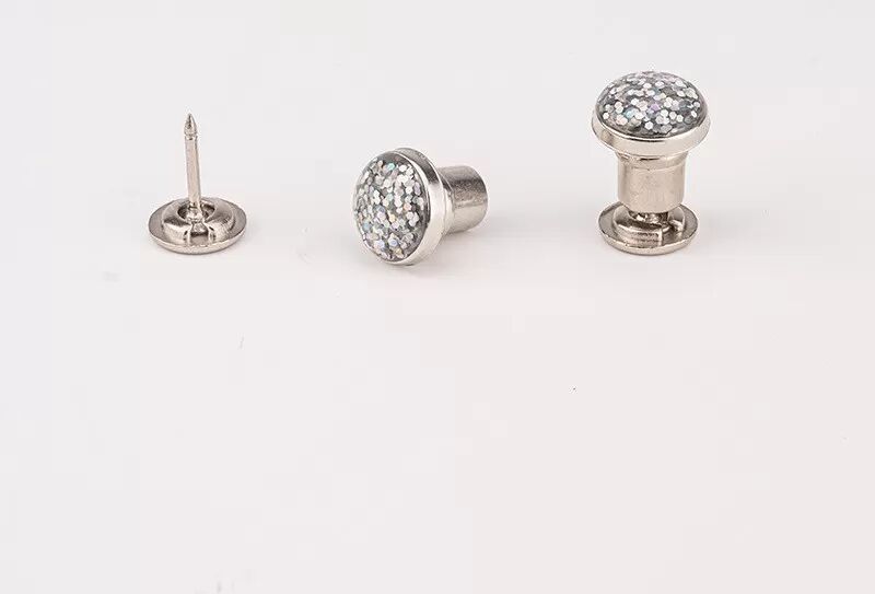 INF Nahtlose Druckknöpfe, flache Strass-Rundknöpfe (10 Stück) Transparent