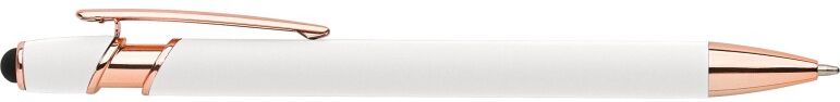 Stylo bille personnalisable en aluminium - Anthony blanc