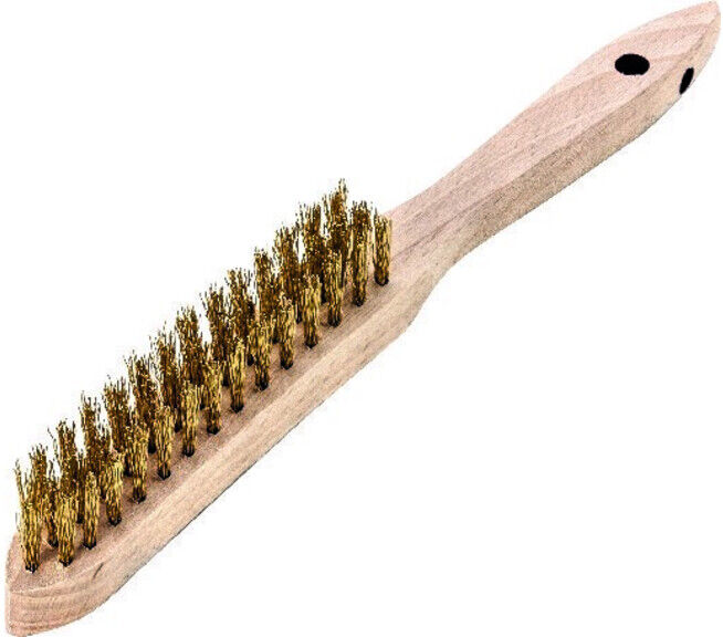 Lessmann Brosse à fil main laiton ondulé 0,35 mm 3 rangs (107631)