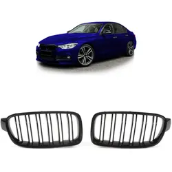 Kühlergrill Doppelsteg Performance passend für BMW 3er F30 F31 Hochglanz Schwarz