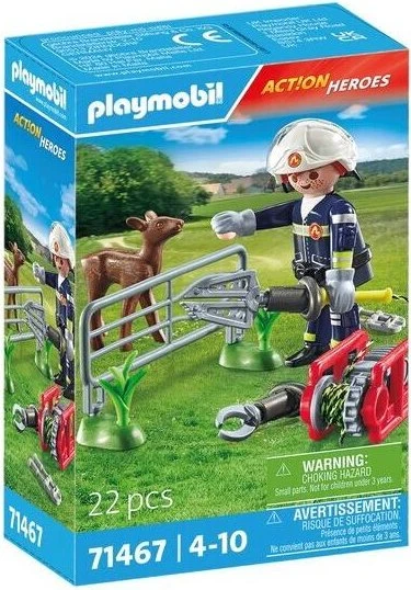 Feuerwehrleute bei der Rettung von Tieren