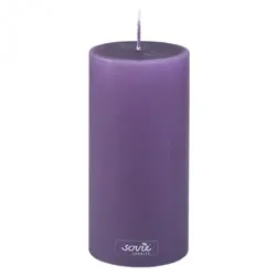 Sovie CANDLES Stumpenkerze in Aubergine Ø 70 mm x H 150 mm - 12 Stück - Brenndauer ca. 82 Std. - Flachkopf Kerze Säulenkerze