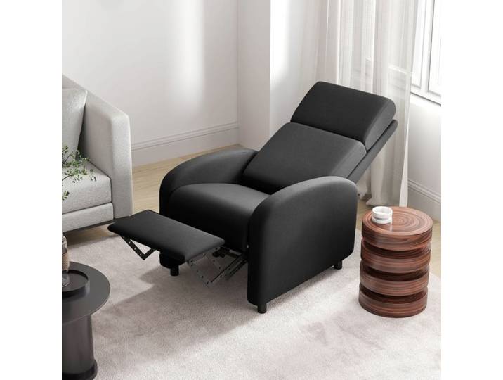 MOTHINESSTO2927-Fauteuil relax fauteuil inclinable salon fauteuil de relaxation - dossier réglable jusqu'à 160° repose-pieds intégré