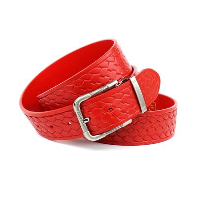 Ledergürtel ANTHONI CROWN, Damen, Gr. 85, rot, Rindsleder, Gürtel Ledergürtel