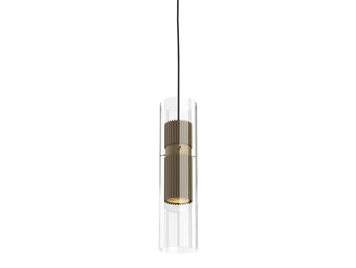 Pendelleuchte Dynamics Ø 8cm Gold/Durchsichtig Aluminium / Klarglas GU10