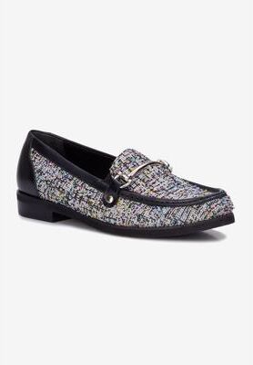 Women's Wren Loafer by Roamans in Multi Black (Size 8 M)