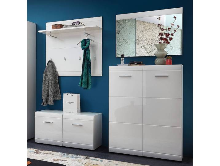 Ensemble de vestiaires 4 pièces 201 x 200 x 39cm Blanc