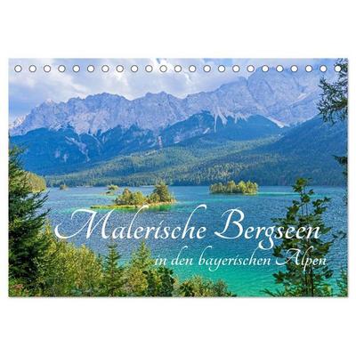 Malerische Bergseen in den bayerischen Alpen (Tischkalender 2027 DIN A5 quer), CALVENDO Monatskalender