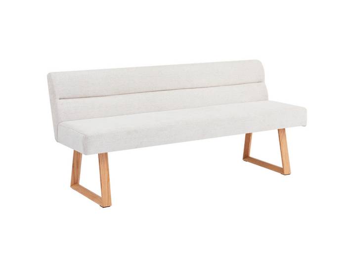 Livetastic Sitzbank, Eiche, Beige, Holz, Metall, Eiche, massiv, 4-Sitzer, 180x82x61 cm, Esszimmer, Bänke, Sitzbänke