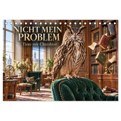 NICHT MEIN PROBLEM - Tiere mit Charakter (Tischkalender 2027 DIN A5 quer), CALVENDO Monatskalender