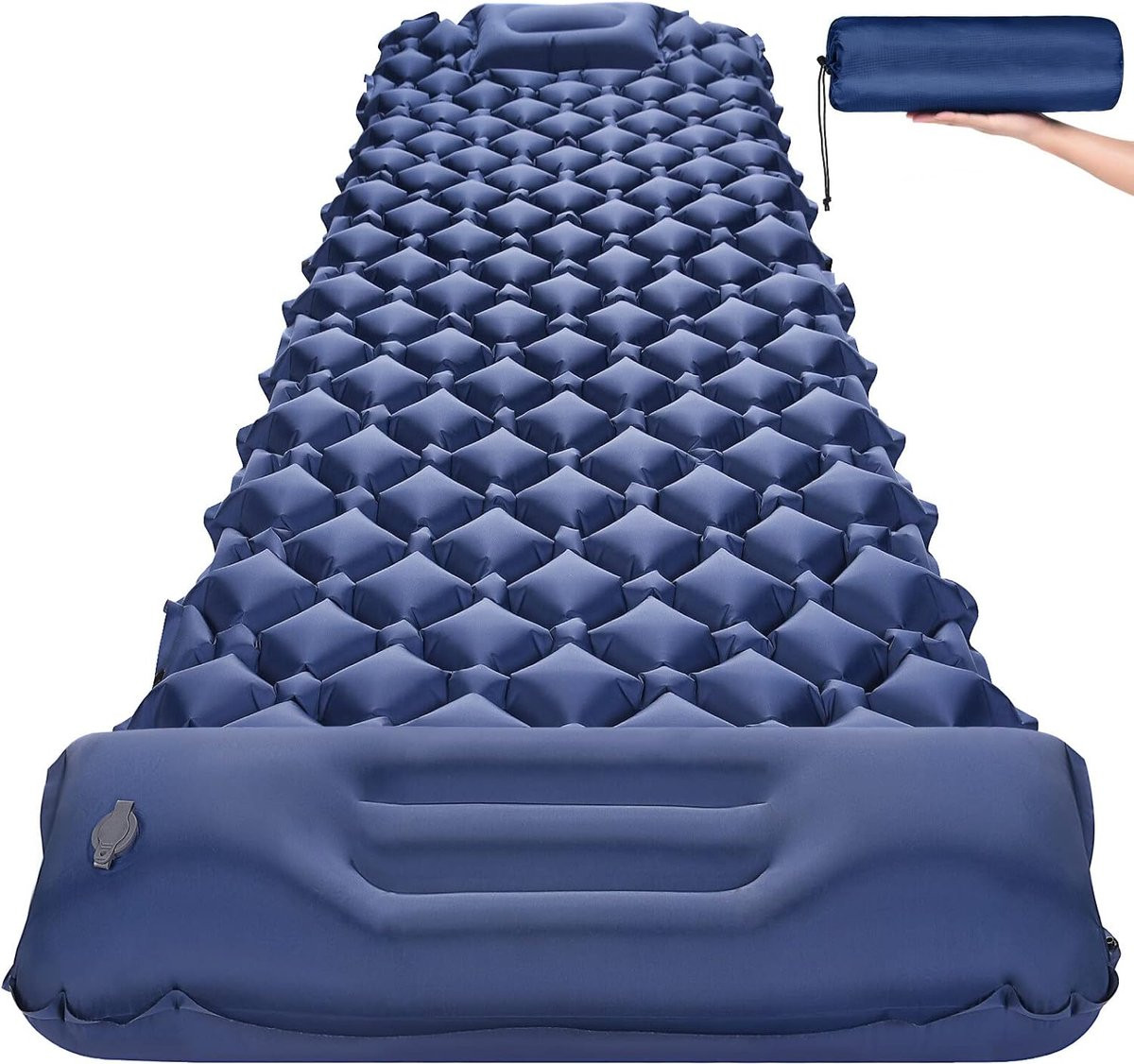 Zelfopblazende camping slaapmat voor volwassenen, isolerend en waterdicht luchtmatras, 70 x 200 cm