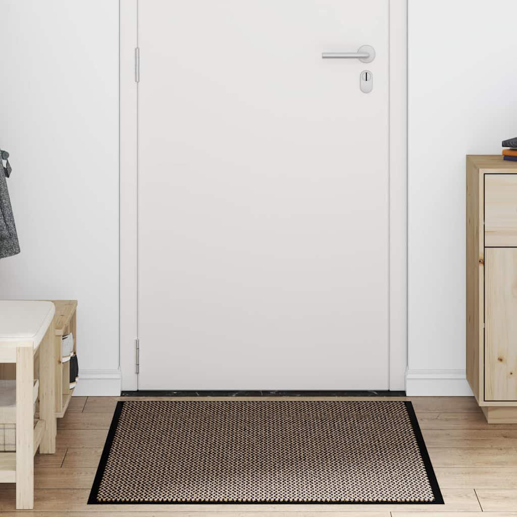 Ebern Designs Non-Slip Indoor / Outdoor Door Mat Brown 90cm W x 120cm L