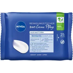 NIVEA 3IN1 Creme Pflege feuchte Reinigungstücher 25 St.