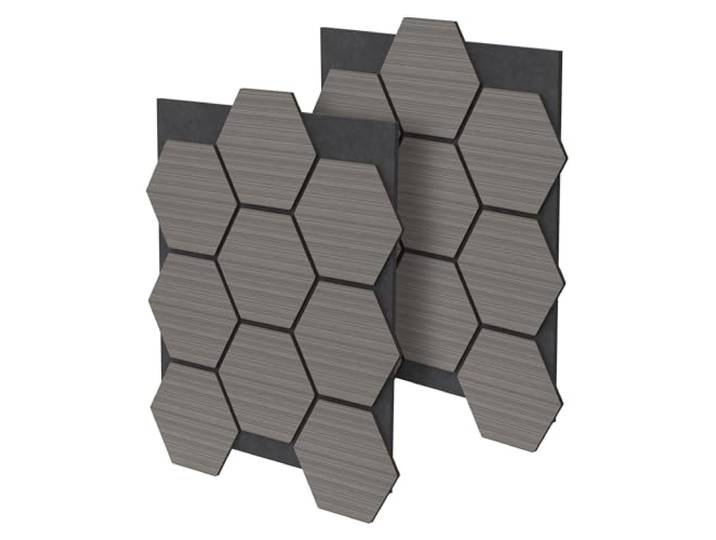 ML-Design Akustikpaneele Hexagon 2er Set, Schallschutzplatten Holzoptik
