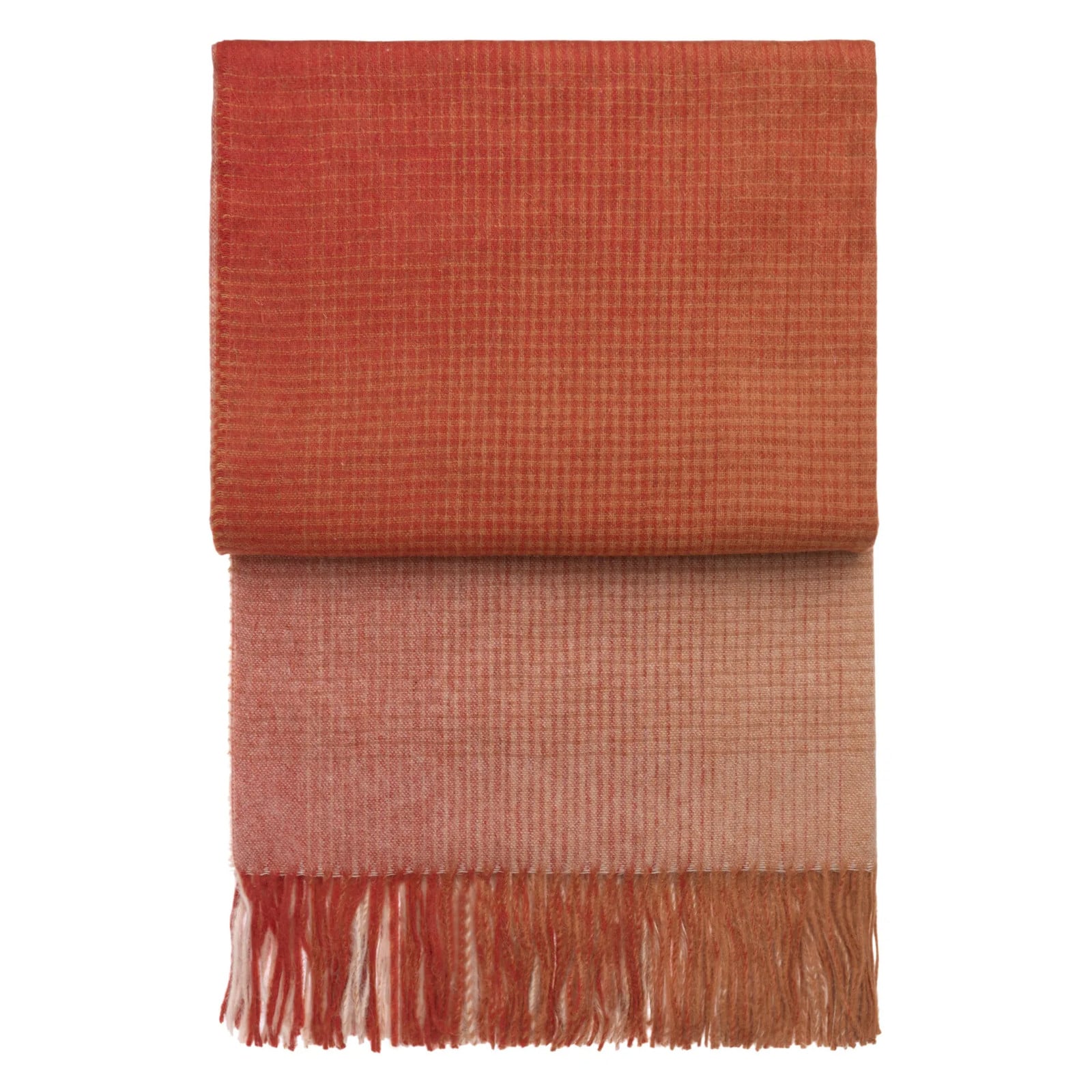 Elvang Denmark Horizon plaid voor volwassenen in Pompeian red-terracotta