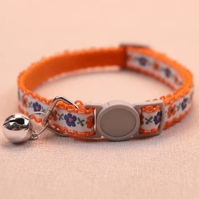Inspire Curations BlossomBelle Embroidered Lace Cat Collar With Bell 8