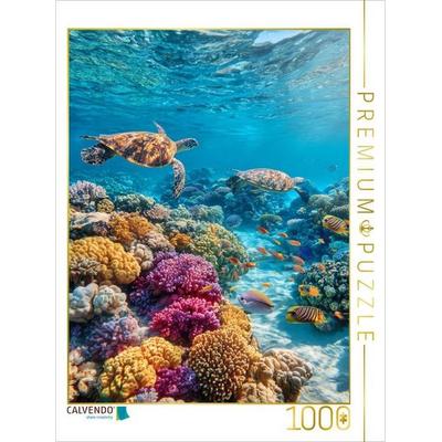 CALVENDO Puzzle Korallenriff mit Meeresschildkröten | 1000 Teile Lege-Größe 64x48cm Foto-Puzzle für glückliche Stunden, Sonstige von , Calvendo Puzzle