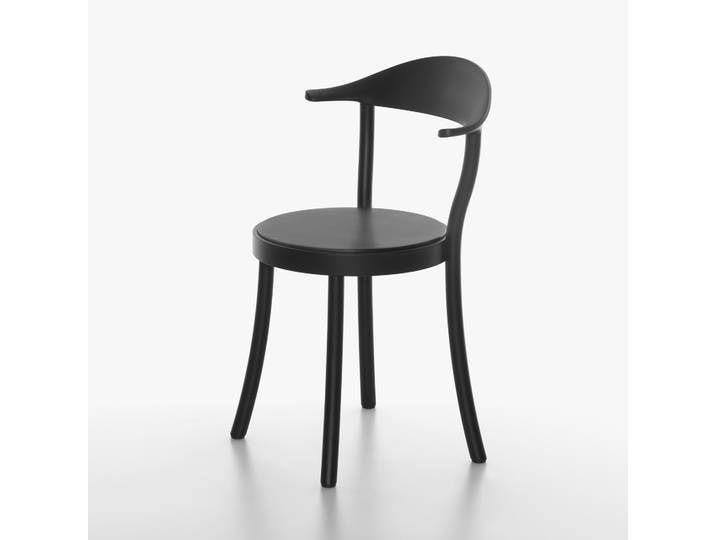 Bistrostühle Plank Monza Schwarz/Schwarz ohne Armlehnen, Neu - Perfekt für komfortables Sitzen