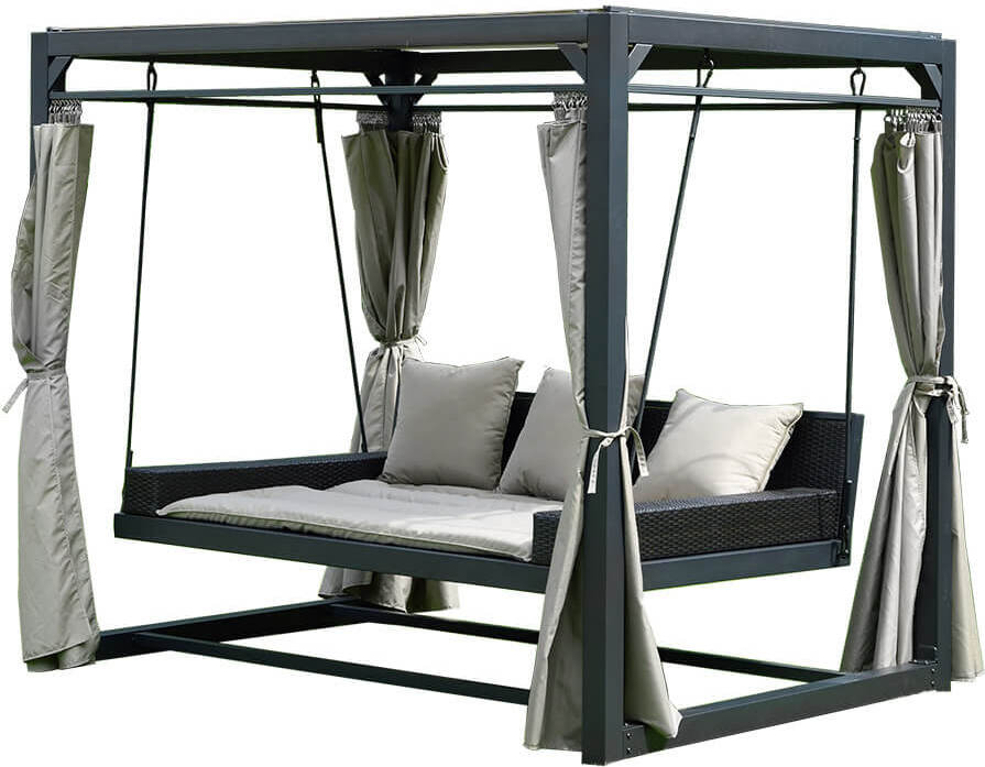 HOME DELUXE Pavillon Gartenliege PROVENCE - 236 x 180 x 210 cm | Doppelliege