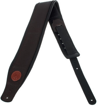 Levys "Pad. Garm. Leather Strap 3"DBR" Dunkelbraun