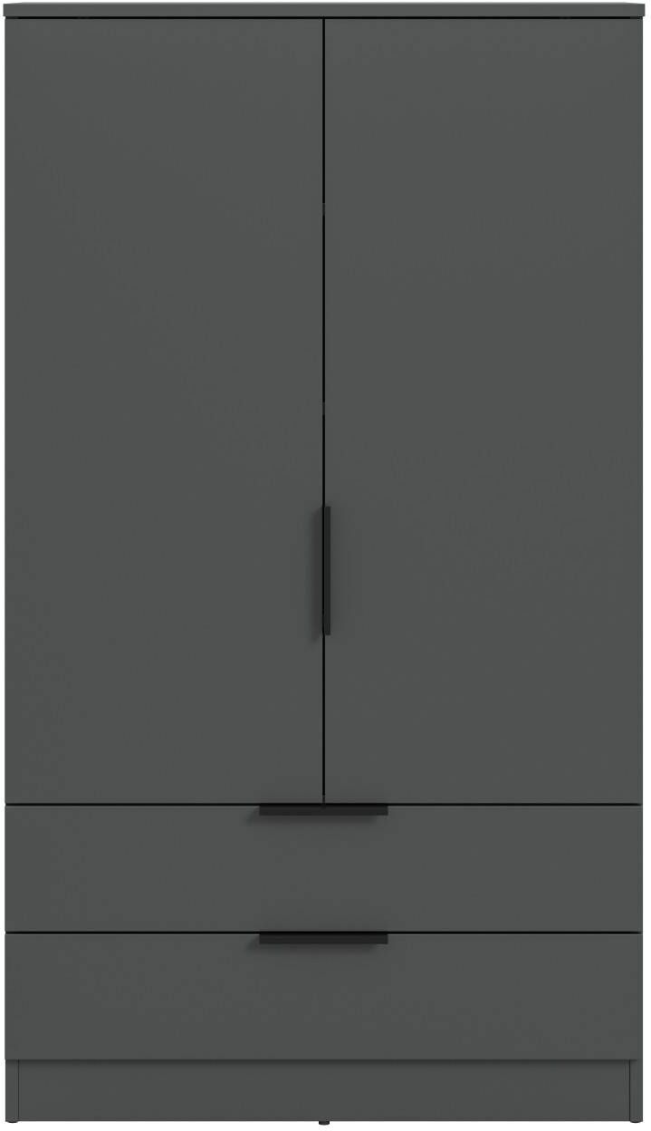 Pharao24.de Kleiderschrank Schubladenschrank in Anthrazit und modernem Design