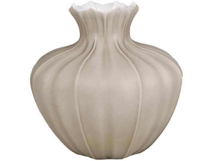 Tischvase GOEBEL Vase Bahar , beige (grau), B:23cm H:22cm T:23cm, Porzellan, Vasen, Tischvase