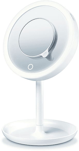 Espejo lumínico - Beurer BS 45, 5 intensidades, Luz LED, Sensor táctil, magnético, Blanco