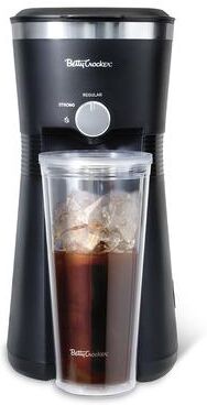 Betty Crocker Coffee Maker for Iced & Hot Brew, Brews in 4 Minutes,Black