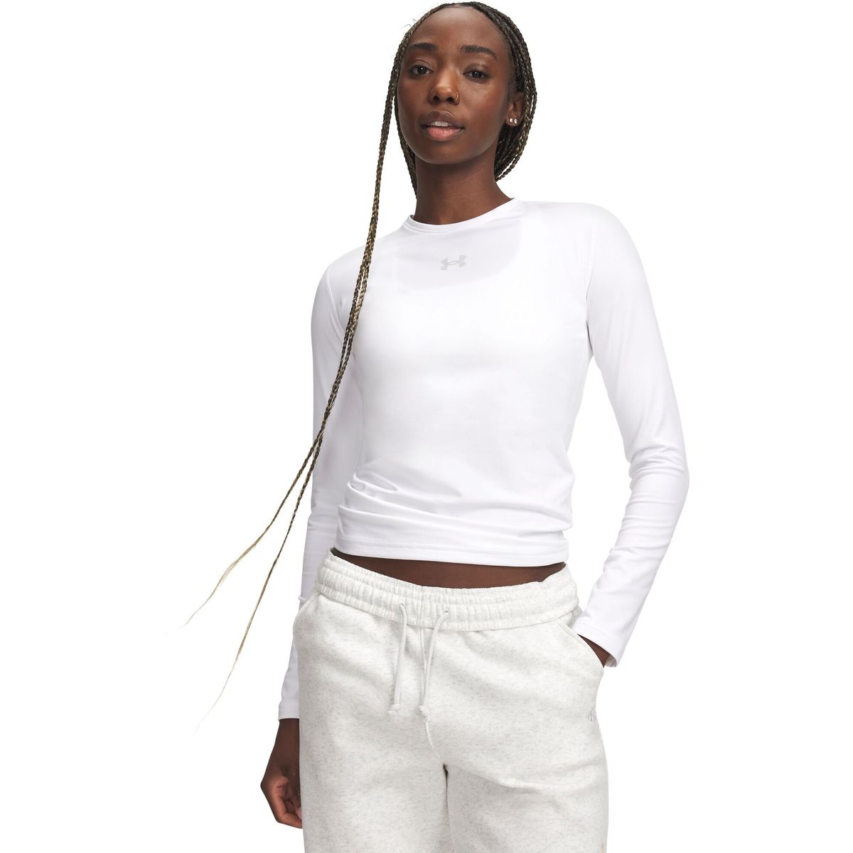 Under Armour Coldgear Crew white halo gray (100) M 6013664-100-MD