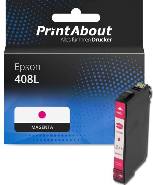 PrintAbout Druckerpatrone kompatibel mit Epson 408L (C13T09K34010) - Magenta - Hohe Kapazität