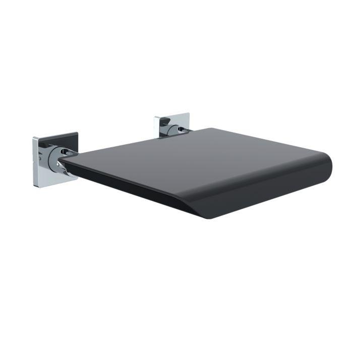 Emco System 2 Wandklappsitz 355121202 schwarz, Sitzfläche aus Polyurethanschaum