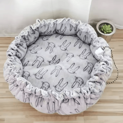 Inspire Picks CozyNest Plush Pet Bed Basket For Cats, Kittens & Small Dogs coffee m 40cm