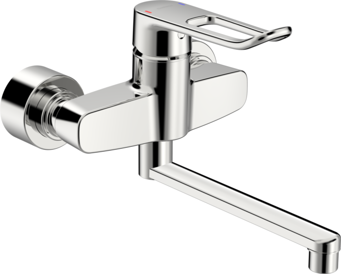 Hansaclinica Waschtischarmatur 01536286 Wandmontage, Bügelhebel, Ausladung 277 mm, chrom