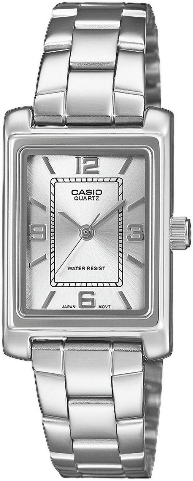 Quarzuhr, edelstahlfarben, CASIO TIMELESS COLLECTION, Armbanduhren, Damen, Quarzuhr, Armbanduhr, Damenuhr, Edelstahlarmband, analog