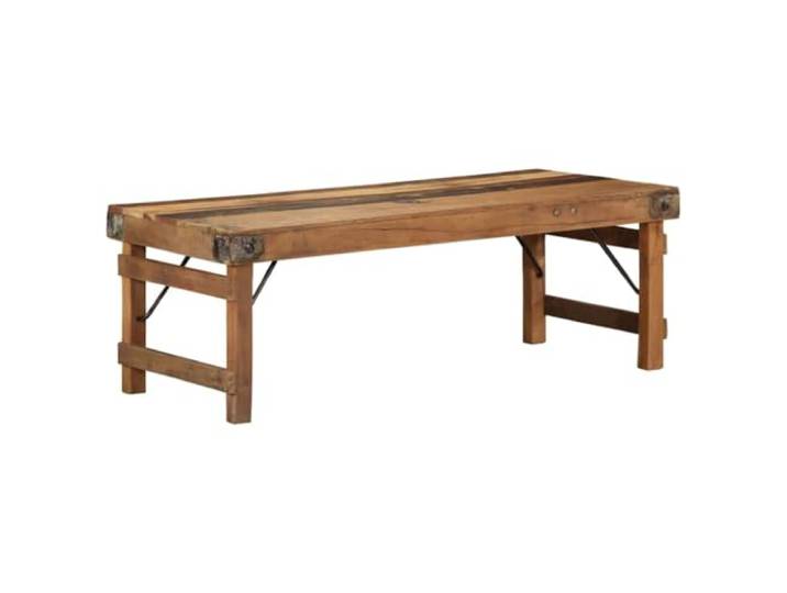 LASWWQMRF Couchtisch Braun 110x55x40 cm Massivholz Altholz Rustikaler Wohnzimmertisch aus Altholz mit einzigartiger Holzmaserung, breiter Stellfläche und stabiler Konstruktion.