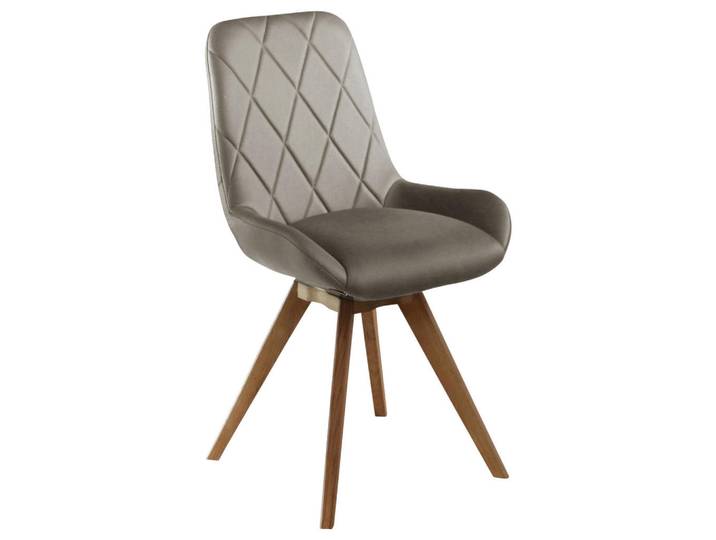 Linea Natura Stuhl, Taupe, Holz, Eiche, teilmassiv, konisch, eckig, 58x87x64.5 cm, Fsc, Stoffauswahl, Typenauswahl, Esszimmer, Stühle, Esszimmerstühle, Vierfußstühle