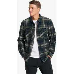 Bonfire Flannel Shirt Herren Deep Navy/Forest Night, Größe:XS - Herren > Oberteile > Hemden - Blau