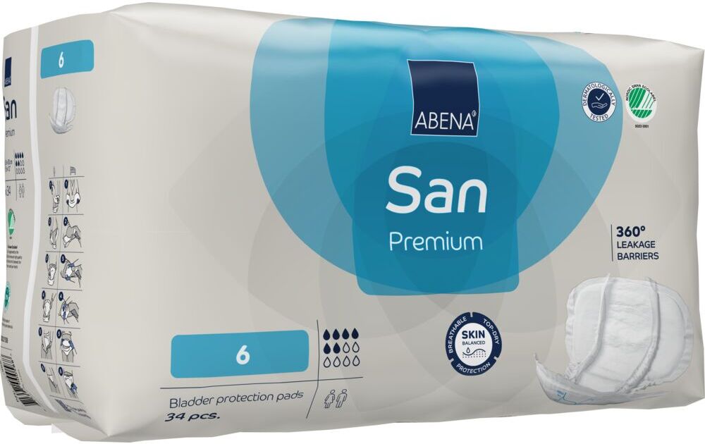 Abena San 6 Premium Lyseblå Medicinsk udstyr 34 stk