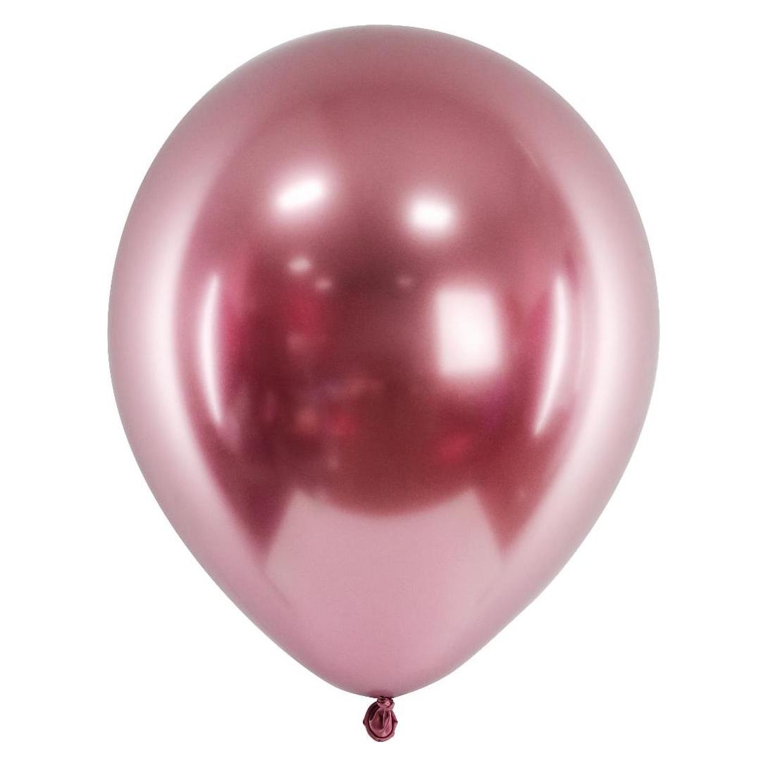 Partydeco Ballons mit Spiegeleffekt Roségold - 50 Stk. (50x) (513378)