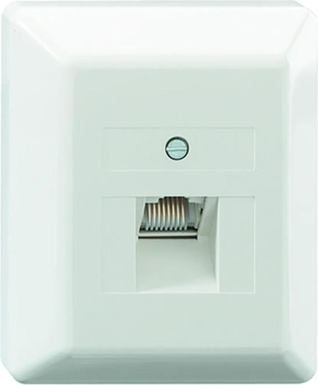 Rutenbeck Verbindingsdoos UAE 8 (8) opbouwmontage wit met RJ45 Cat.3 data-uitgang