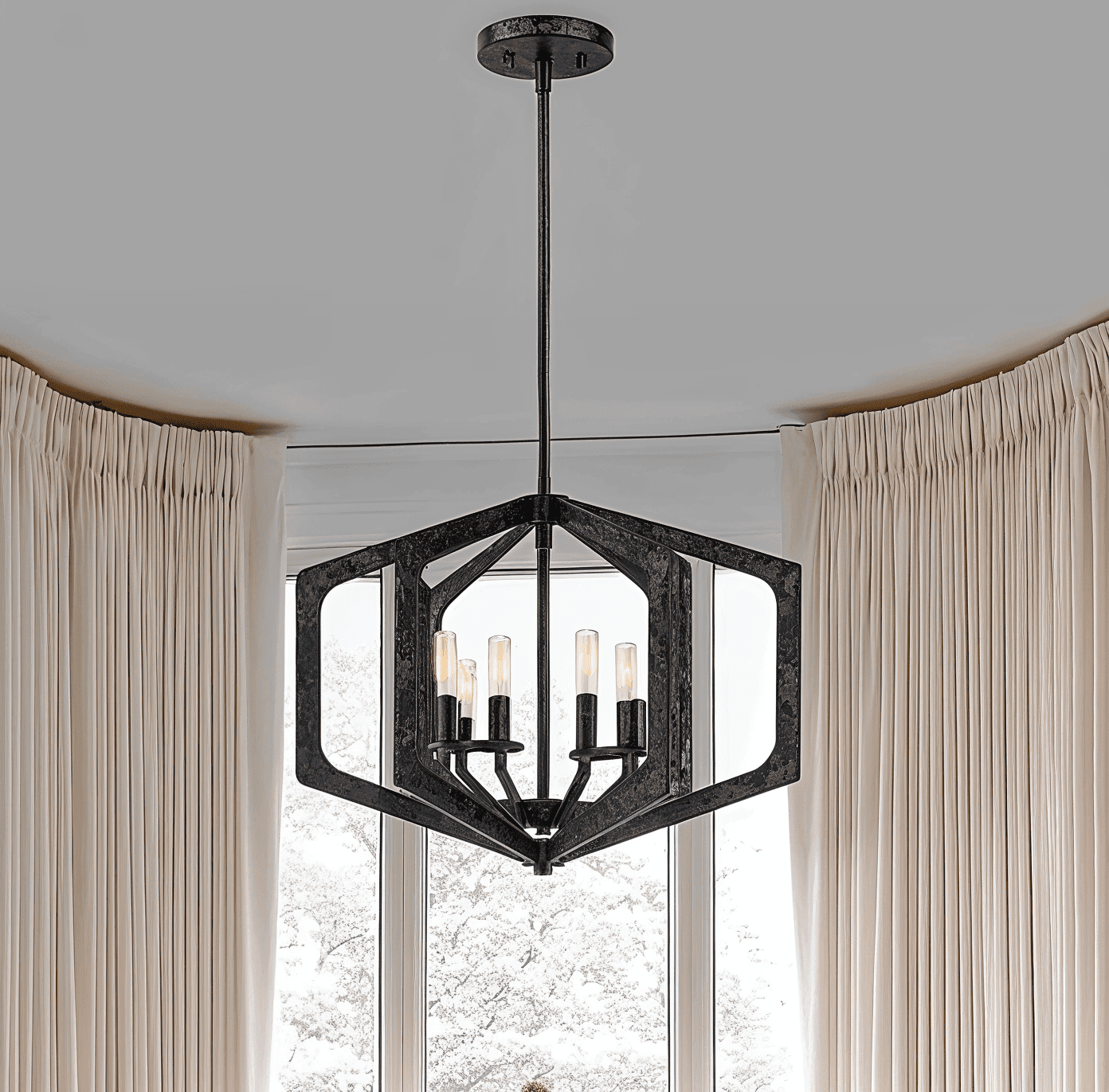 Clarisse Black 4 Light Pendant Ceiling Light