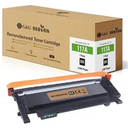 G&G, Toner, Toner ersetzt HP 117A Kompatibel Schwarz 1000 Seiten Reborn remanufactured (BK)