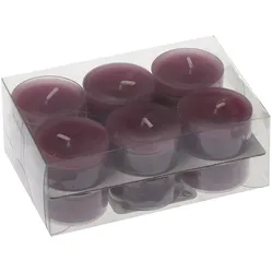 Steinhart Kerzen Teelichter in Kunststoffhülle Brombeer 18/38mm, 12er-Pack