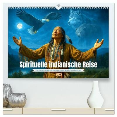 Spirituelle indianische Reise (hochwertiger Premium Wandkalender 2027 DIN A2 quer), Kunstdruck in Hochglanz