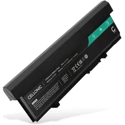 Cellonic Akku für Dell Latitude E5550, E5510, E5400, E5410, E5500, PP32LA, P06G (6600 mAh), Notebook Akku, Schwarz