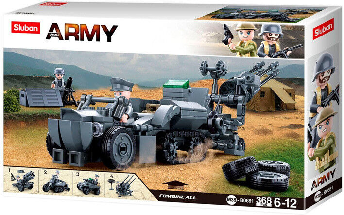 WWII : Armée Allemande 4 En 1 368 pcs - Sluban