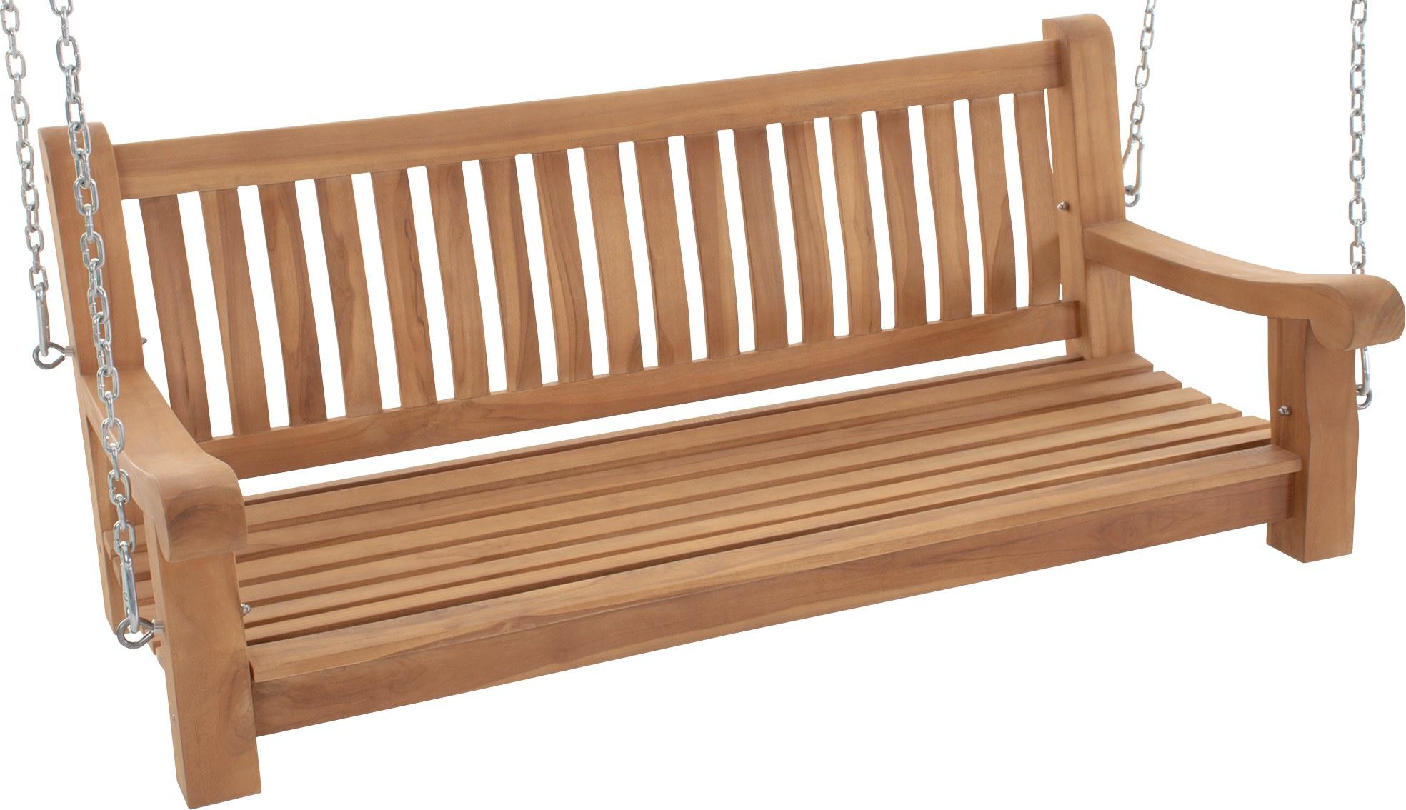 CLP Schaukelbank Joyce Teakholz wetterfest | Farbe teak Größe 150 cm