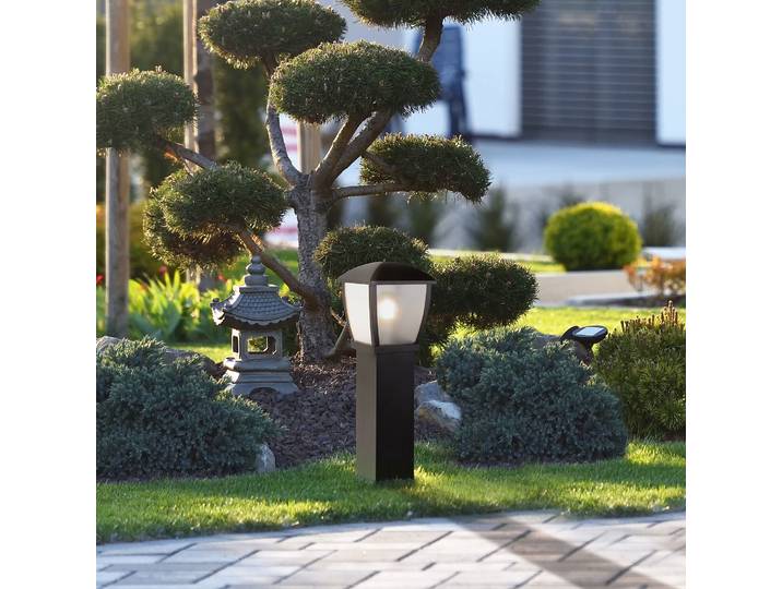 Outdoor Wegeleuchte Seattle Post 32 x 73 x 32cm Schwarz/Schwarz