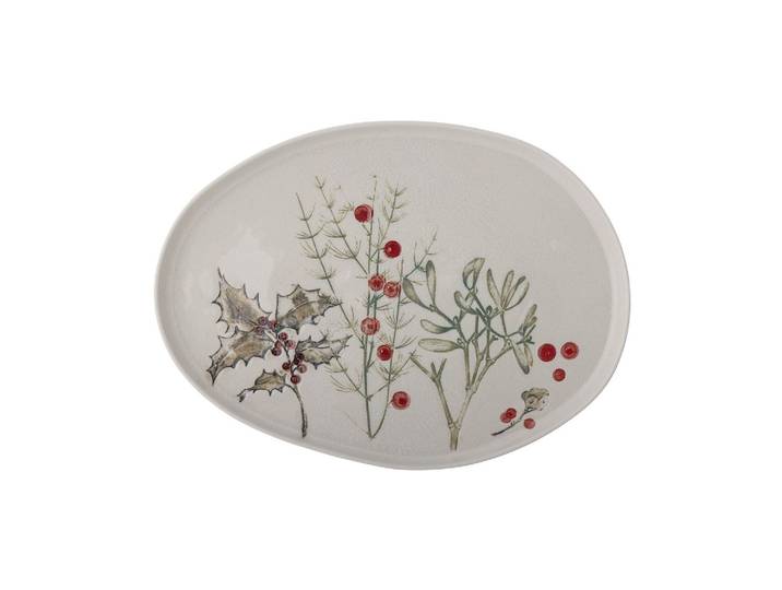 Plateau de service 35,5x26 cm en grès multicolore Hollie