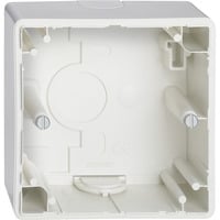 Aufputzgehäuse 1-fach mit geschlossenem Boden und Führungsnuten, Typ 512119 weiß (glänzend), Retail